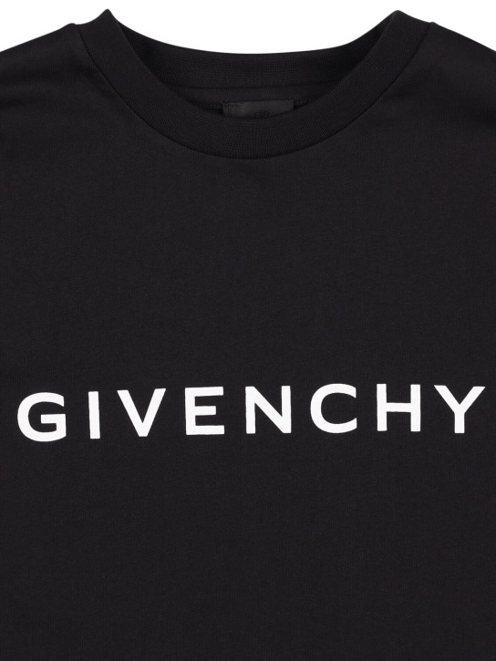 Givenchy: T-Shirt aus Baumwolljersey - Schwarz - kids-boys_1 | Luisa Via Roma