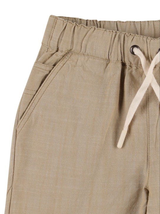 Bonpoint: Pantalones deportivos de algodón - Caqui - kids-boys_1 | Luisa Via Roma