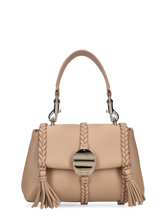 Chloé: Small Penelope leather top handle bag - Argil Brown - women_0 | Luisa Via Roma