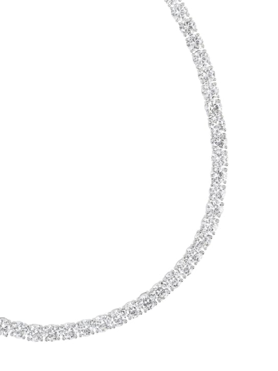 Dsquared2: D2 crystal tennis collar necklace - Silver - men_1 | Luisa Via Roma