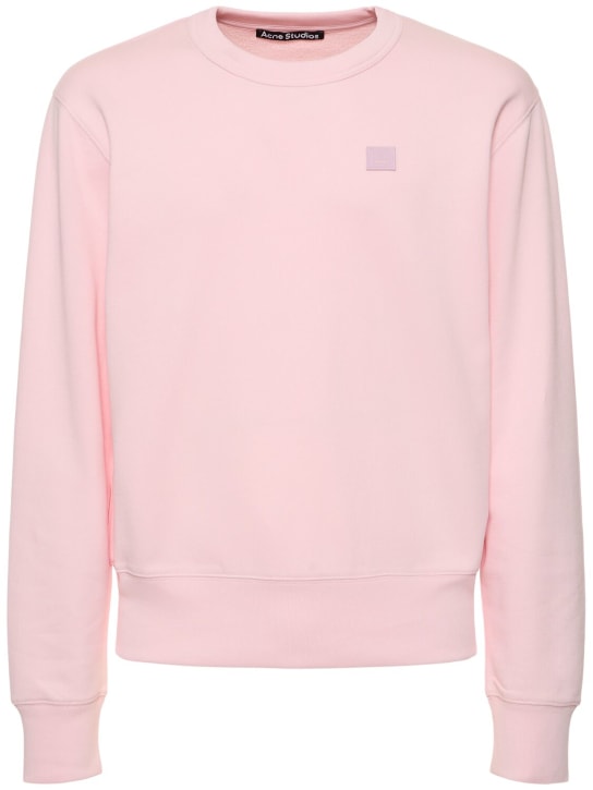 Acne Studios: Fairah cotton sweatshirt - Light Pink - men_0 | Luisa Via Roma
