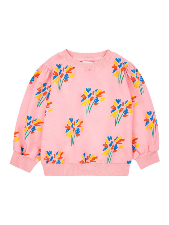 Bobo Choses: Printed organic cotton sweatshirt - Pink - kids-girls_0 | Luisa Via Roma