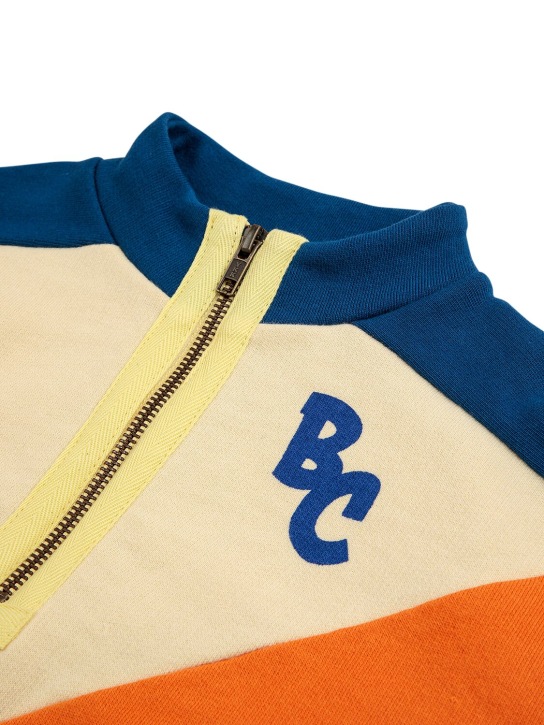 Bobo Choses: Color block cotton full-zip sweatshirt - Multicolor - kids-girls_1 | Luisa Via Roma