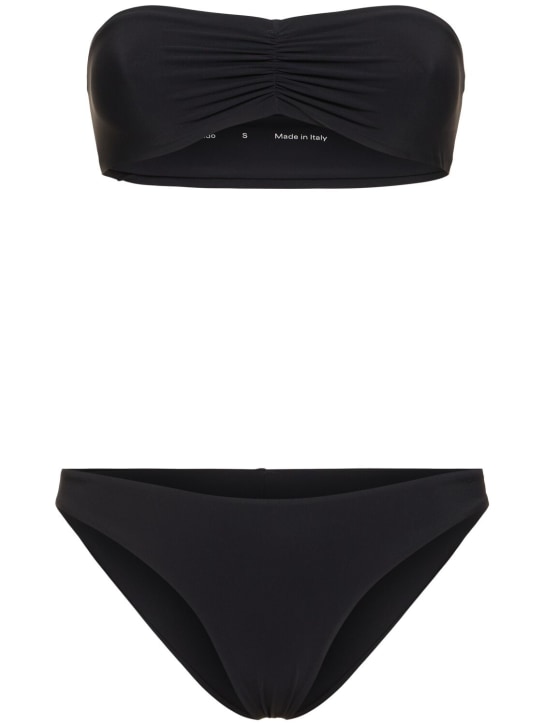 Lido: Cinquantadue bandeau bikini set - Black - women_0 | Luisa Via Roma