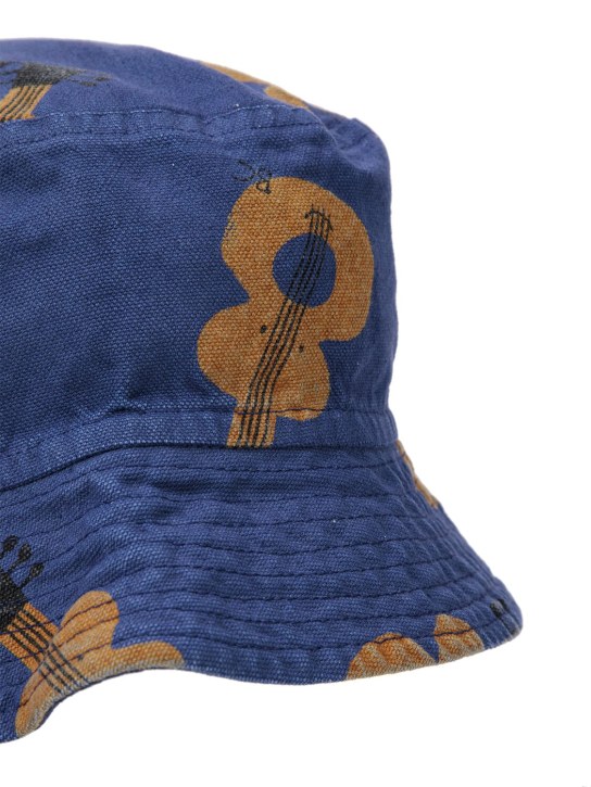 Bobo Choses: Printed cotton bucket hat - Blue - kids-boys_1 | Luisa Via Roma