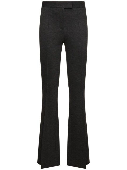 Helmut Lang: Mélange viscose blend bootcut pants - Grey - women_0 | Luisa Via Roma