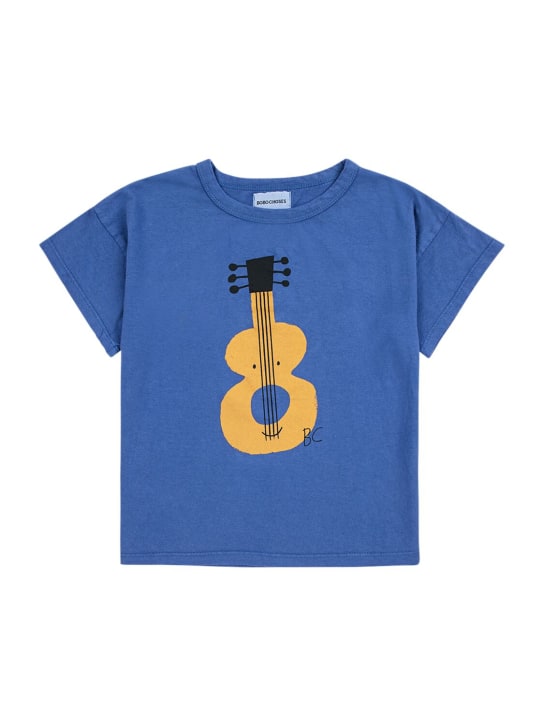 Bobo Choses: T-shirt en coton biologique - Bleu - kids-boys_0 | Luisa Via Roma