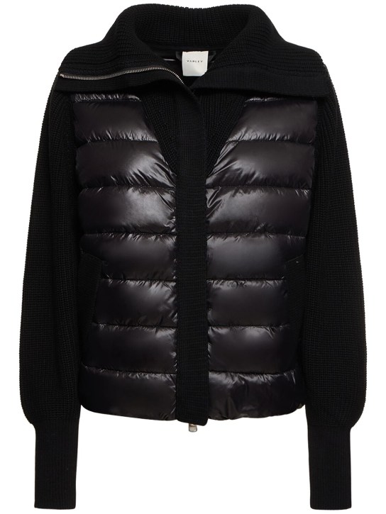 Varley: Montrose zip-up jacket w/ knit sleeves - women_0 | Luisa Via Roma