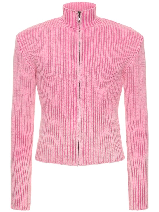 Jaded London: Pink lucid knit sweater - Pink - men_0 | Luisa Via Roma