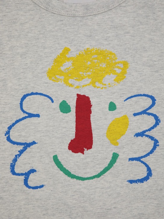 Bobo Choses: Camiseta de algodón orgánico - Gris - kids-girls_1 | Luisa Via Roma