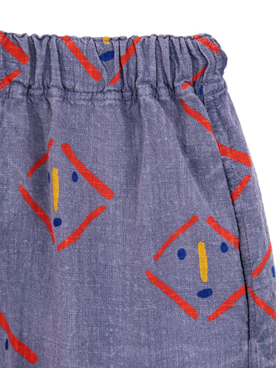 Bobo Choses: Printed cotton sweat shorts - Blue - kids-boys_1 | Luisa Via Roma