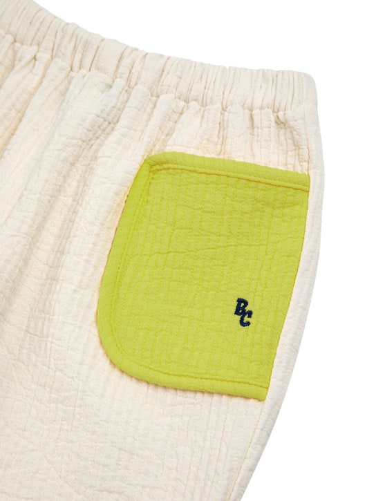 Bobo Choses: Pantalones arrugados de algodón - Off-White - kids-boys_1 | Luisa Via Roma