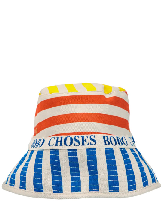 Bobo Choses: Printed cotton bucket hat - Multicolor - kids-girls_0 | Luisa Via Roma