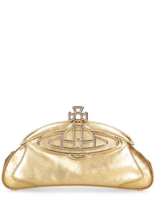Vivienne Westwood: Amber leather clutch - Gold - women_0 | Luisa Via Roma