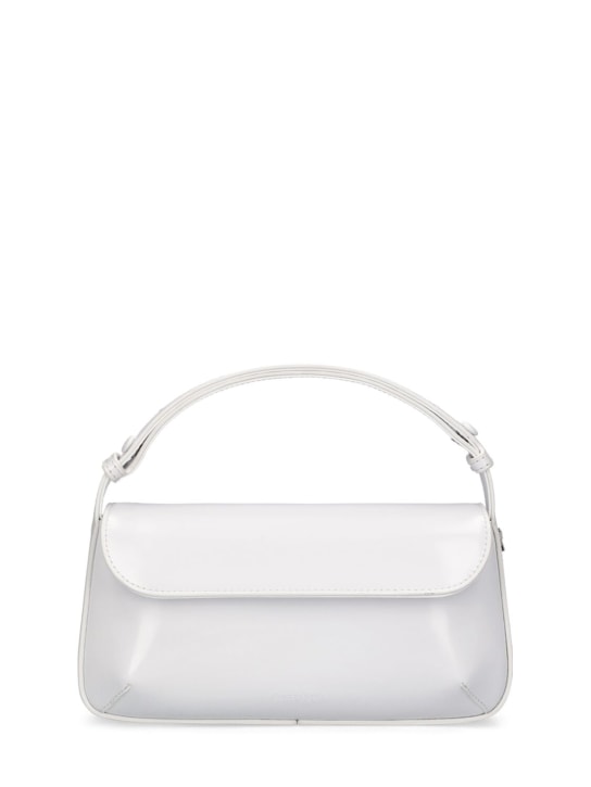 Courreges: Sleek leather shoulder bag - Heritage White - women_0 | Luisa Via Roma
