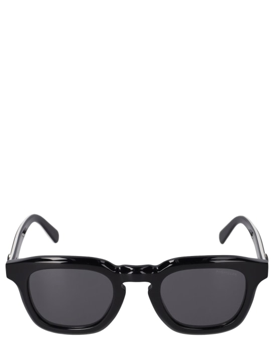 Moncler: Gradd squared acetate sunglasses - Shiny Black - men_0 | Luisa Via Roma