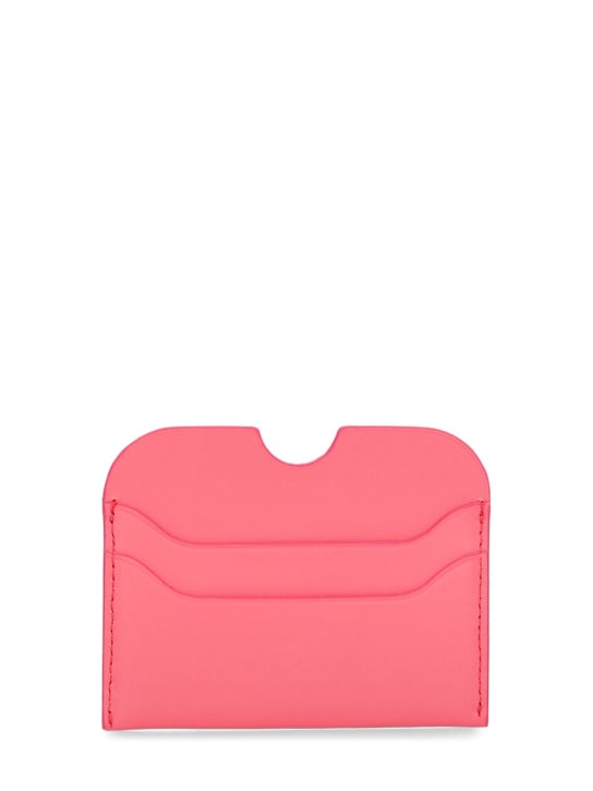 Acne Studios: Large R Elmas leather card holder - Pink - women_1 | Luisa Via Roma