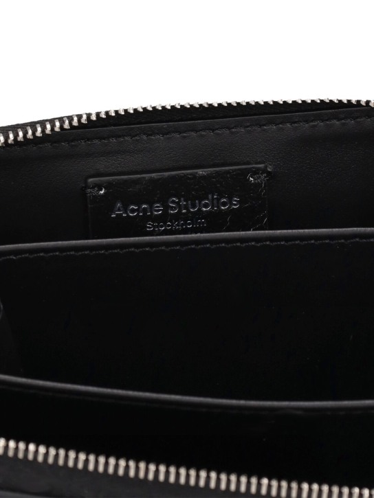 Acne Studios: Brieftasche aus Leder "Acite" - Schwarz - men_1 | Luisa Via Roma