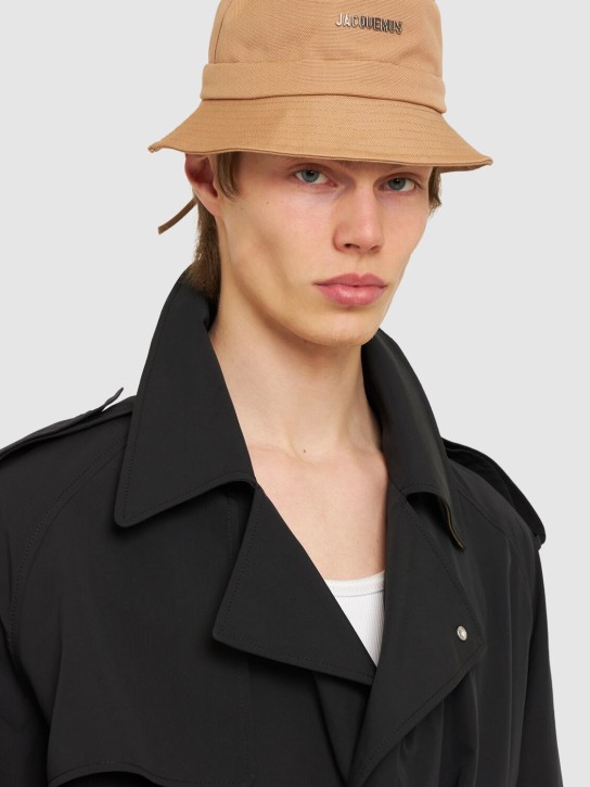 Jacquemus: Le Bob Gadjo cotton blend bucket hat - Beige - men_1 | Luisa Via Roma