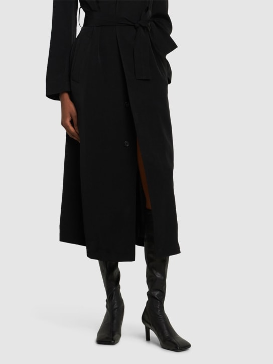 Jil Sander: Botas altas de piel 65mm - Negro - women_1 | Luisa Via Roma
