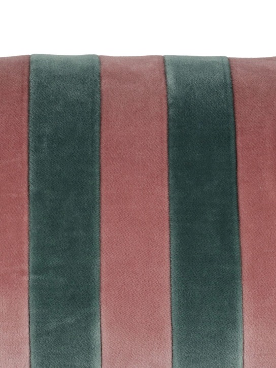 Christina Lundsteen: Striped bolster cushion - Pink - ecraft_1 | Luisa Via Roma