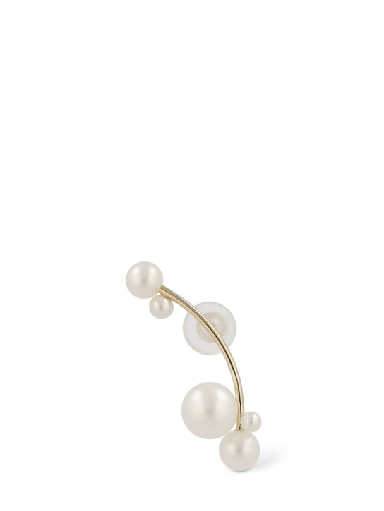 SOPHIE BILLE BRAHE: Stellari 14kt gold & pearl mono earring - Pearl - women_0 | Luisa Via Roma