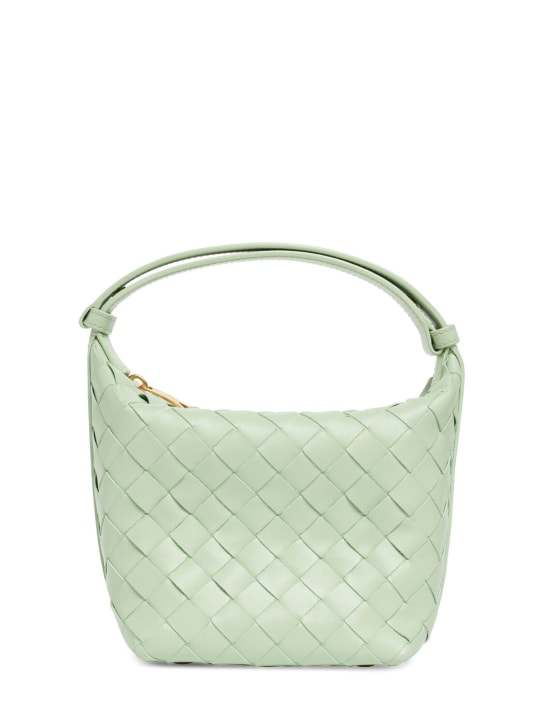 Bottega Veneta: Candy Wallace leather top handle bag - Fresh Mint - women_0 | Luisa Via Roma