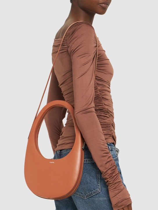 Coperni: Swipe Crossbody leather bag - Clay - women_1 | Luisa Via Roma