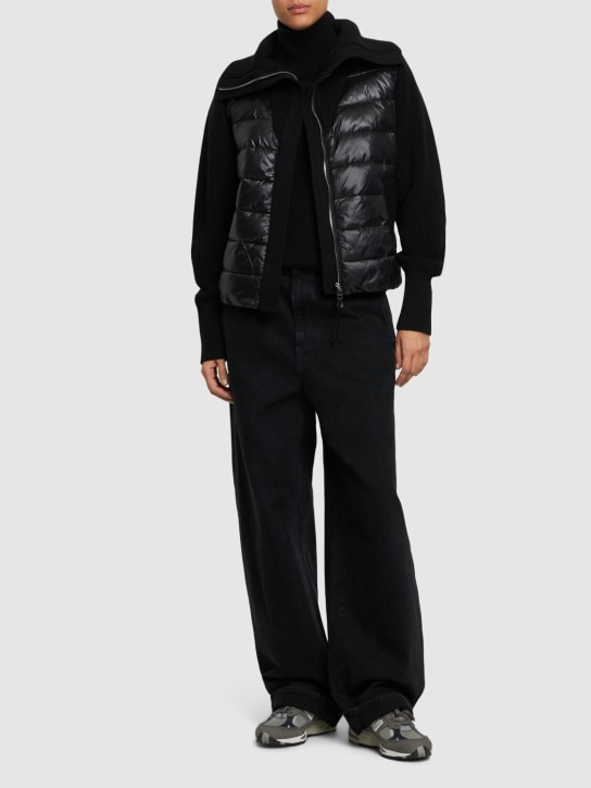 Varley: Veste zippée avec manches en maille Montrose - Noir - women_1 | Luisa Via Roma