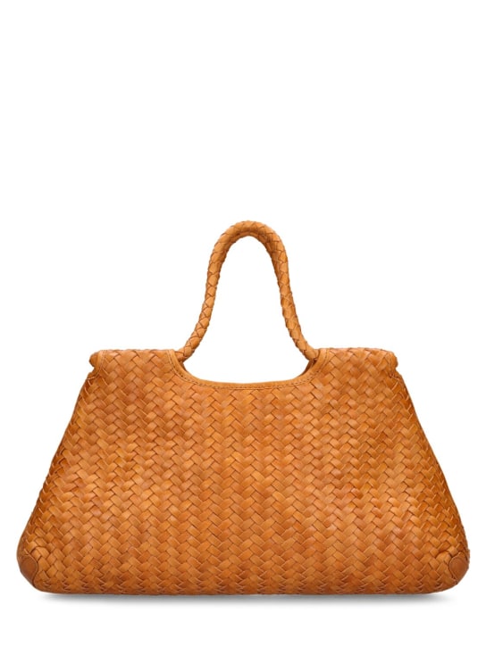 Bembien: Gabine woven leather shoulder bag - Copper - women_0 | Luisa Via Roma