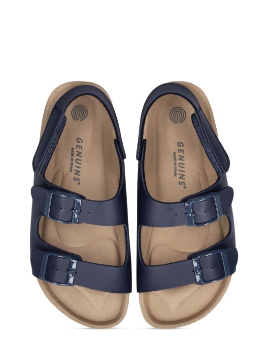 Genuins: Vegan faux leather sandals - Navy - kids-boys_1 | Luisa Via Roma