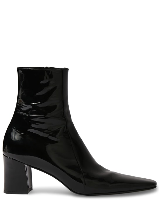 Saint Laurent: Rainer 75 leather zipped boots - Black - men_0 | Luisa Via Roma