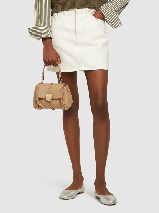 Chloé: Small Penelope leather top handle bag - Argil Brown - women_1 | Luisa Via Roma