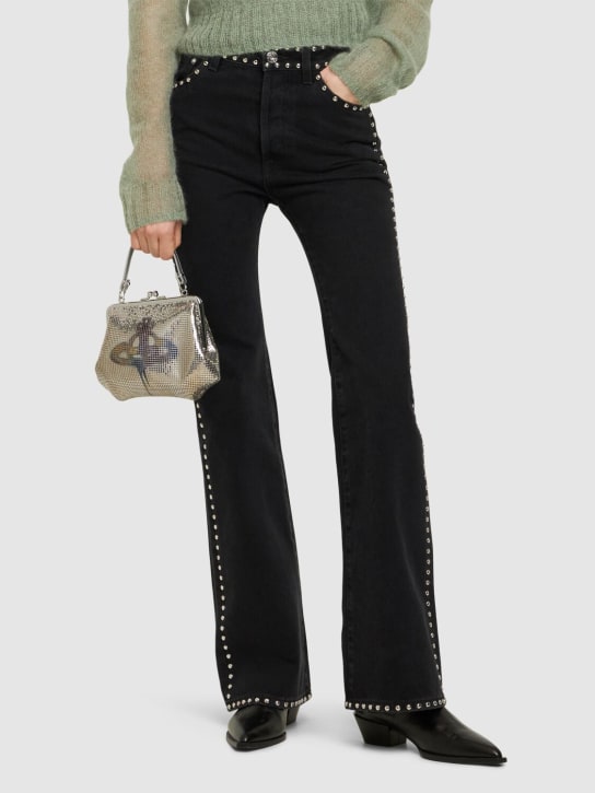 Vivienne Westwood: Granny Frame metallic top handle bag - Silver/Multi - women_1 | Luisa Via Roma