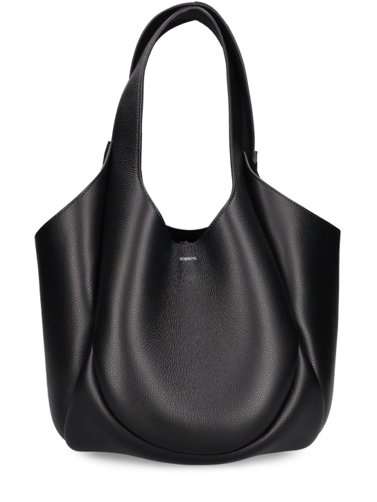 Coperni: Swipe Bucket leather tote bag - Black - women_0 | Luisa Via Roma