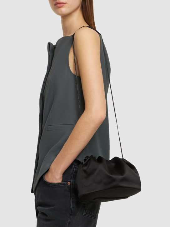 Loulou Studio: Mireille viscose & silk satin bag - Black - women_1 | Luisa Via Roma