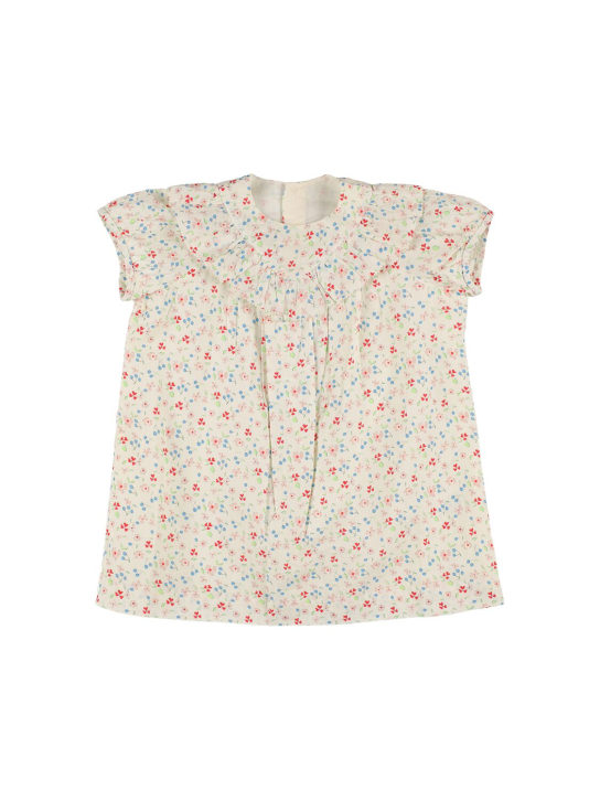 Bonpoint: Flower print cotton dress - Multicolor - kids-girls_0 | Luisa Via Roma