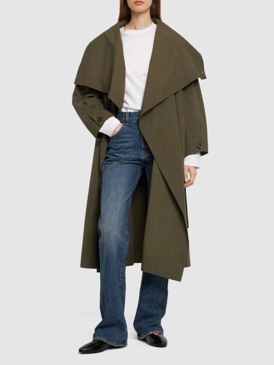 Soeur: Albatros cotton trench coat - Dark Khaki - women_1 | Luisa Via Roma