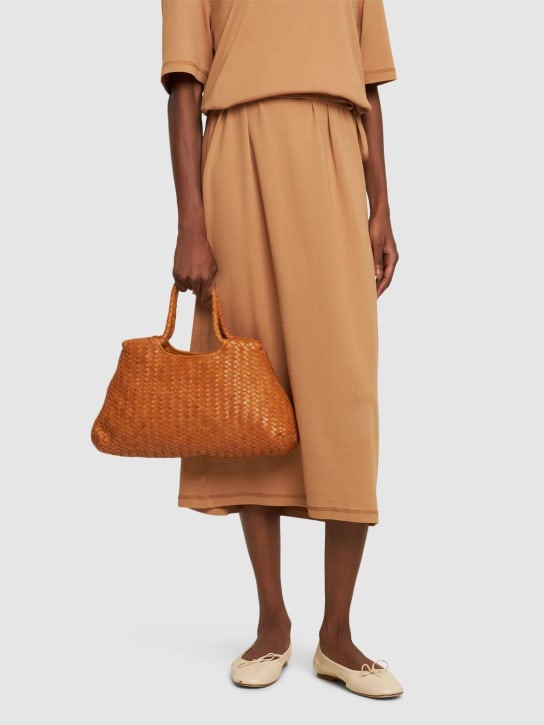 Bembien: Gabine woven leather shoulder bag - Copper - women_1 | Luisa Via Roma