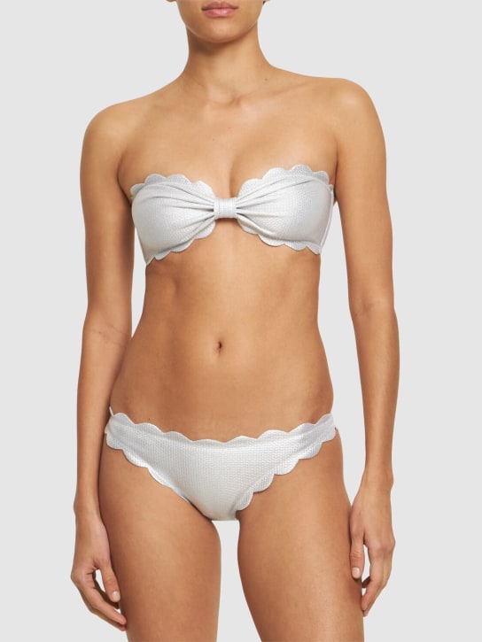 Marysia: Top bikini a fascia Antibes - Argento - women_1 | Luisa Via Roma