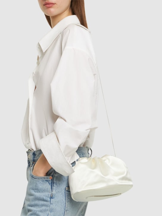 Loulou Studio: Mireille viscose & silk satin bag - White - women_1 | Luisa Via Roma