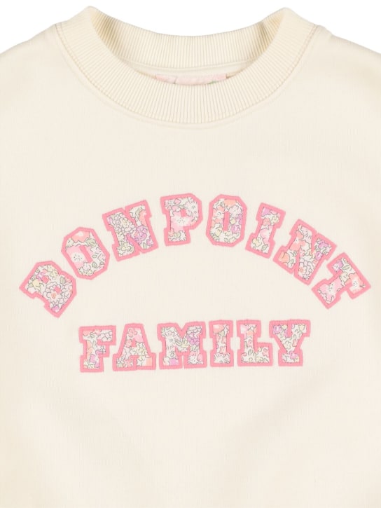 Bonpoint: Cotton sweatshirt - White - kids-girls_1 | Luisa Via Roma