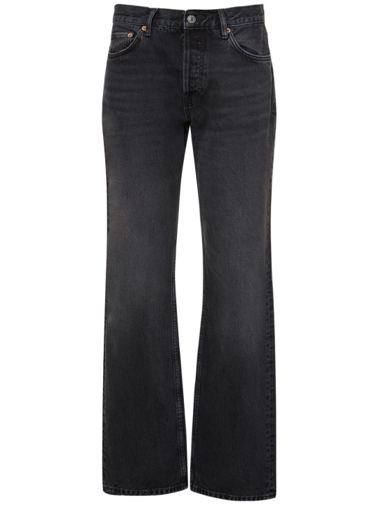 RE/DONE: Easy straight cotton denim jeans - Black - women_0 | Luisa Via Roma