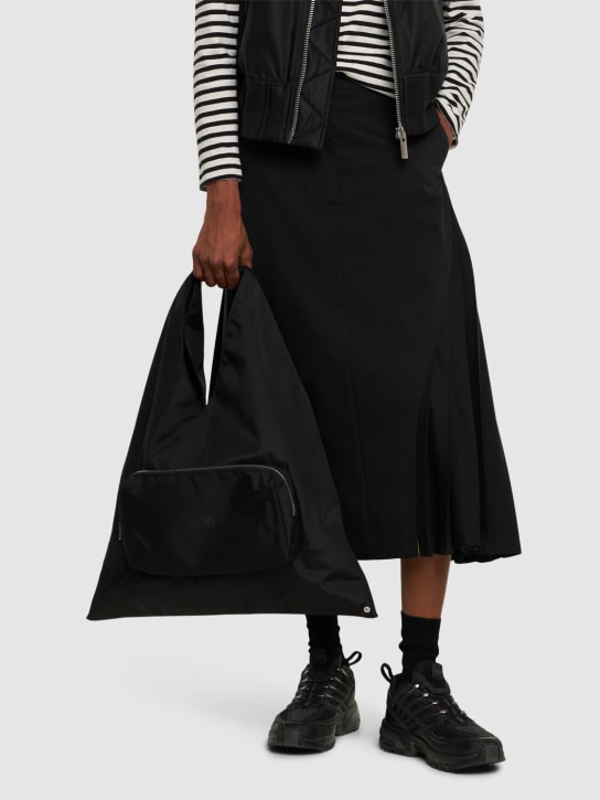 MM6 Maison Margiela: Japanese pocket nylon tote bag - Black - women_1 | Luisa Via Roma