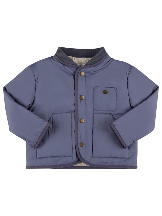 Bonpoint: Nylon jacket - Blue - kids-boys_0 | Luisa Via Roma