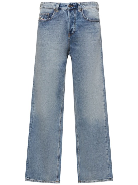 Diesel: Jeans de denim de algodón - Azul - men_0 | Luisa Via Roma