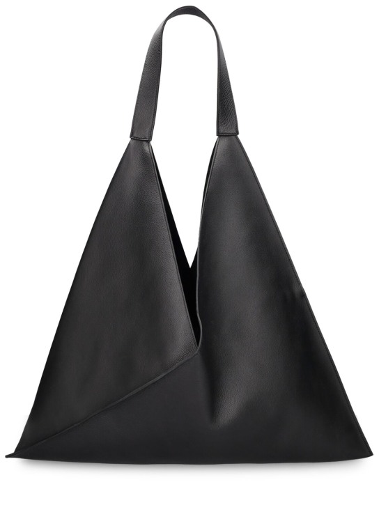 Khaite: Sara leather tote bag - Black - women_0 | Luisa Via Roma