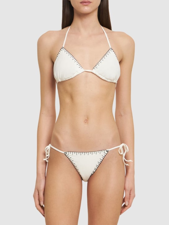 Marysia: Sole triangle bikini top - White - women_1 | Luisa Via Roma