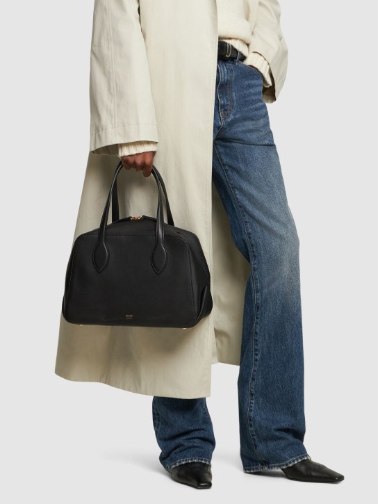 Khaite: Medium Maeve leather handbag - Black - women_1 | Luisa Via Roma