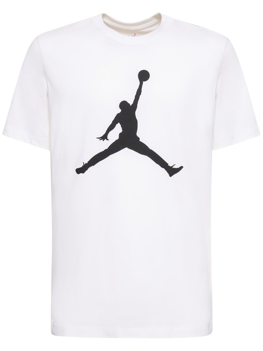 Nike: T-shirt Jordan Jumpman - Bianco/Nero - men_0 | Luisa Via Roma